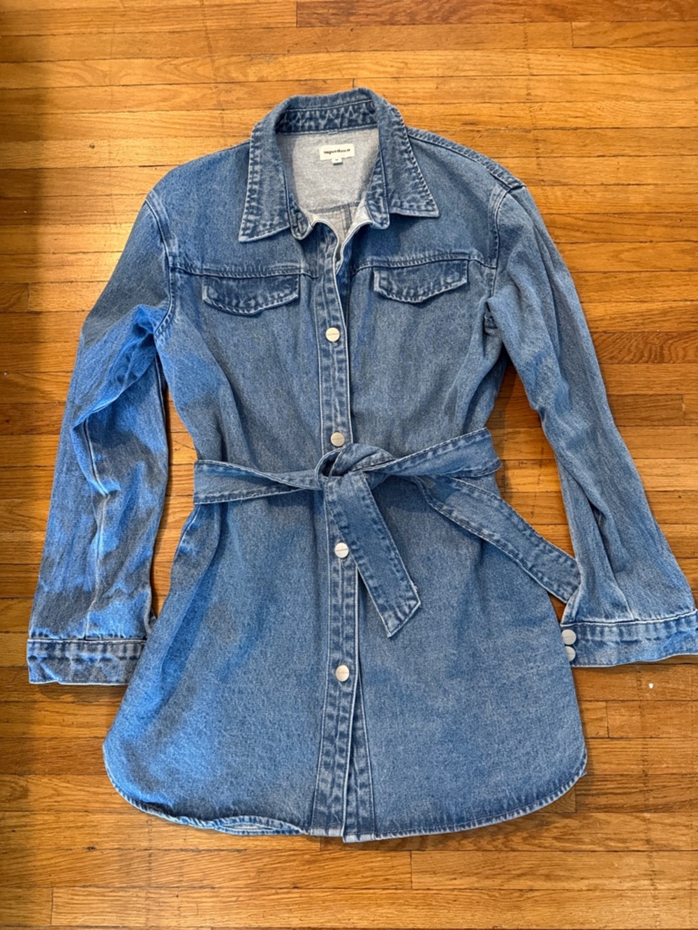 superdown Blue Denim Shirt Dress